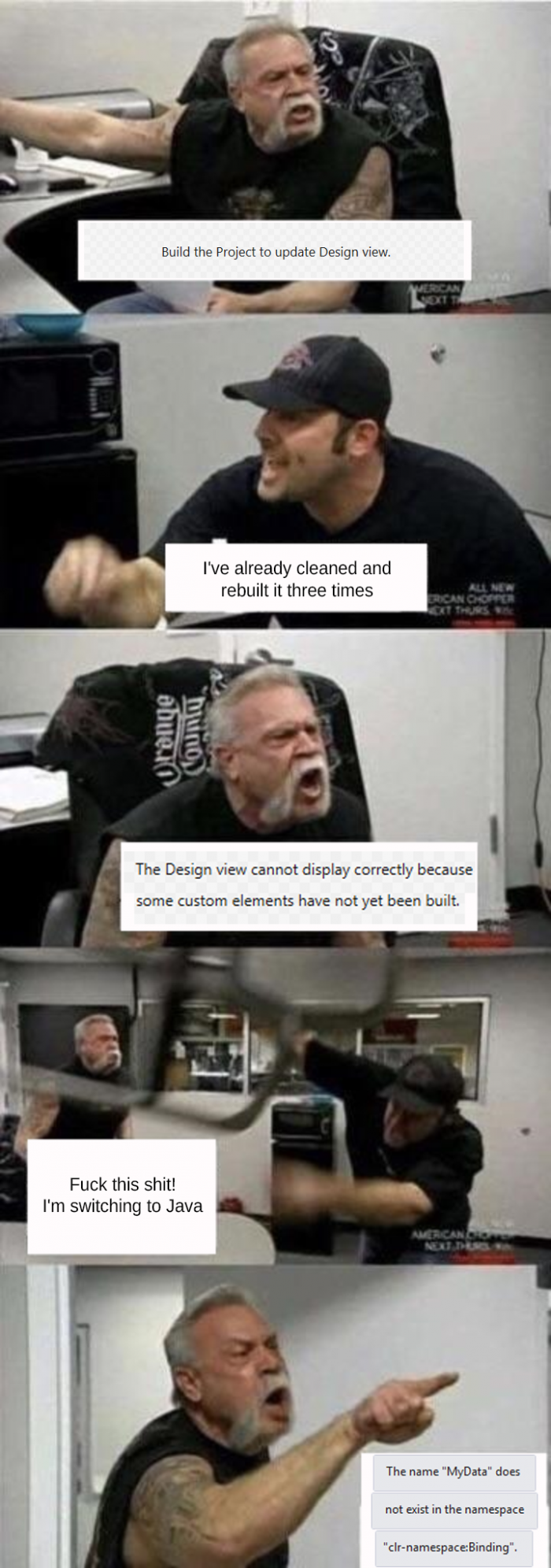 Designing XAML in Visual Studio be like