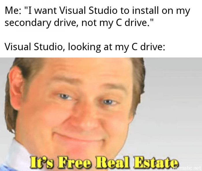 Installed VS on my new desktop the other day.