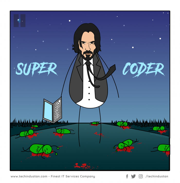 He once killed three BUGS with a semicolon!