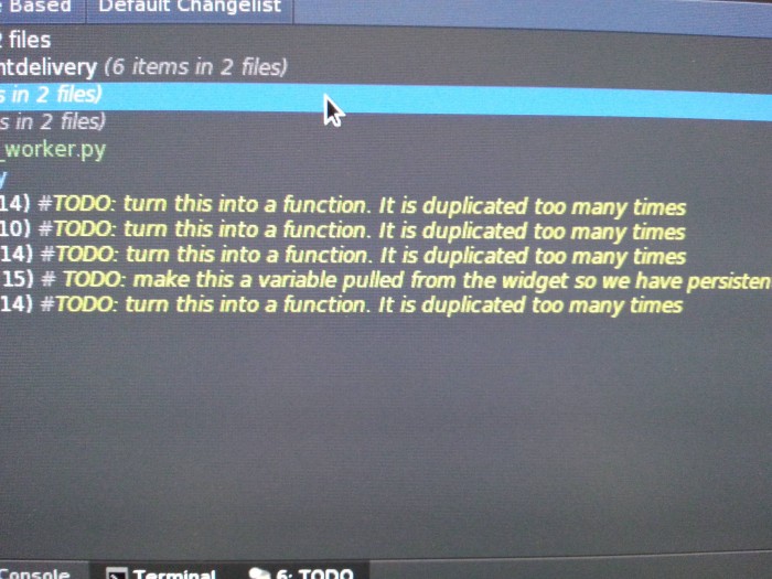 Was almost done, had a look at the todo list
