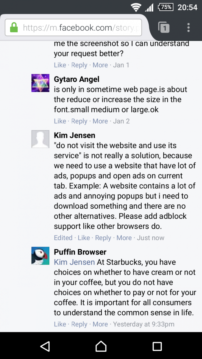 I have never seen a developer saying this to me
