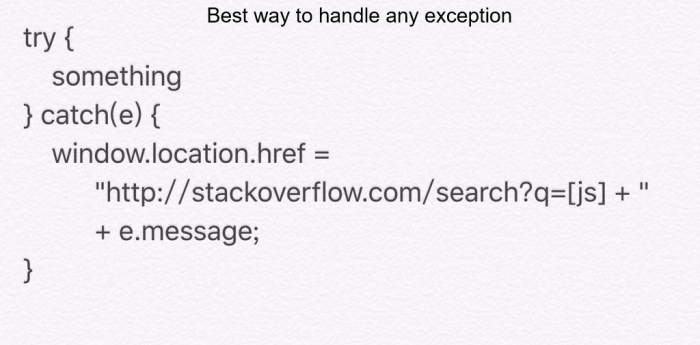 Best way to handle any exception