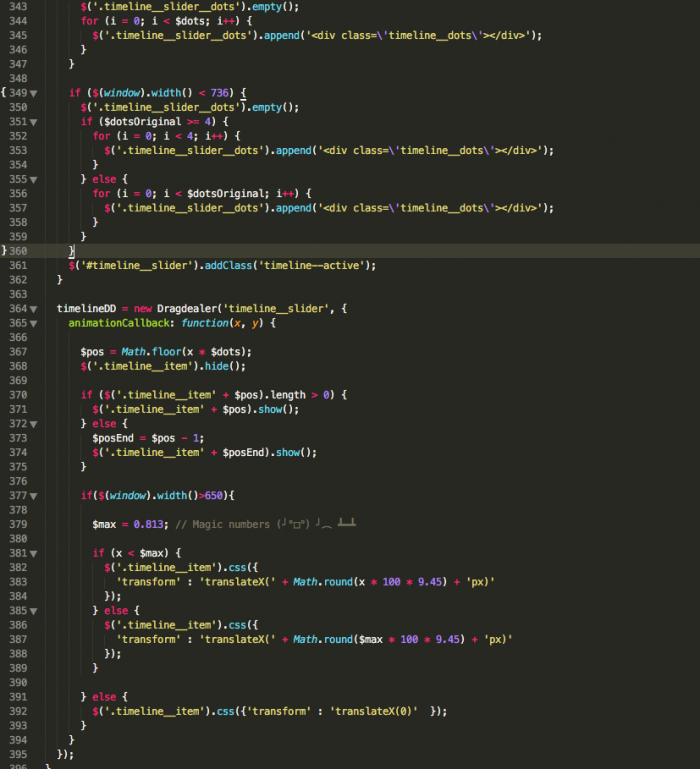 The one comment in 1000 lines of jQuery