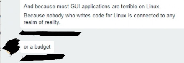 My boss and coworker on Linux