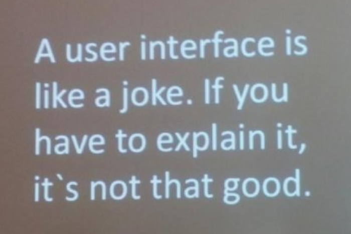 A user interface is like a joke