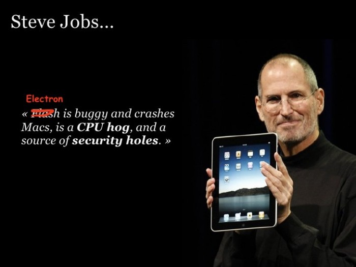 Steve Jobs on Electron.