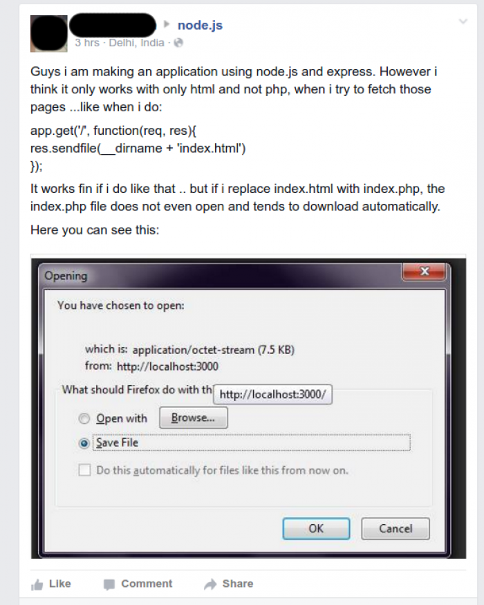 Node/PHP Fusion