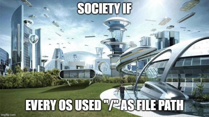 Our file paths are different...