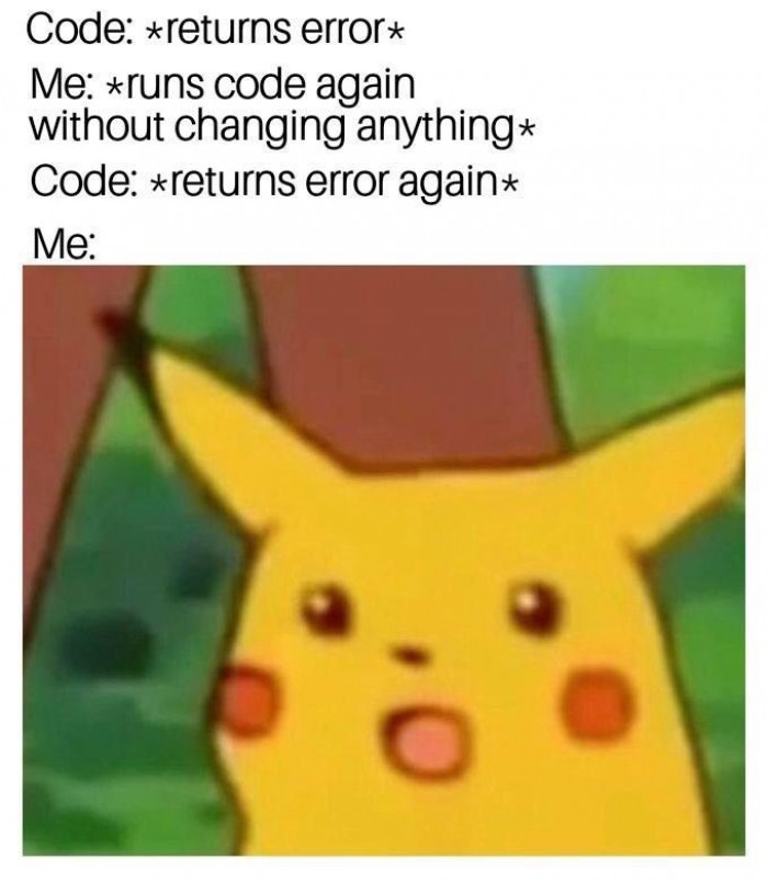 When you’re in denial that a bug exists.