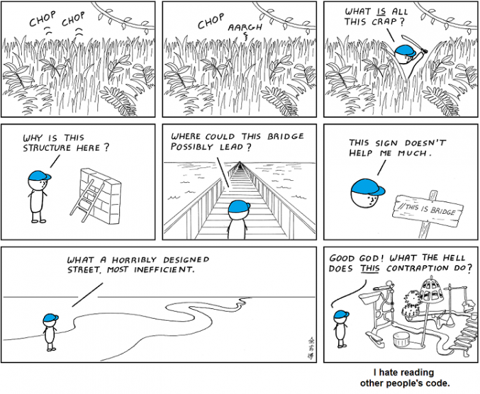 I hate reading other people’s code
