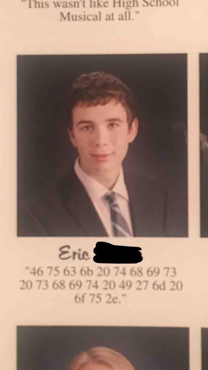 Hexadecimal code for "Fuck this shit I'm out"